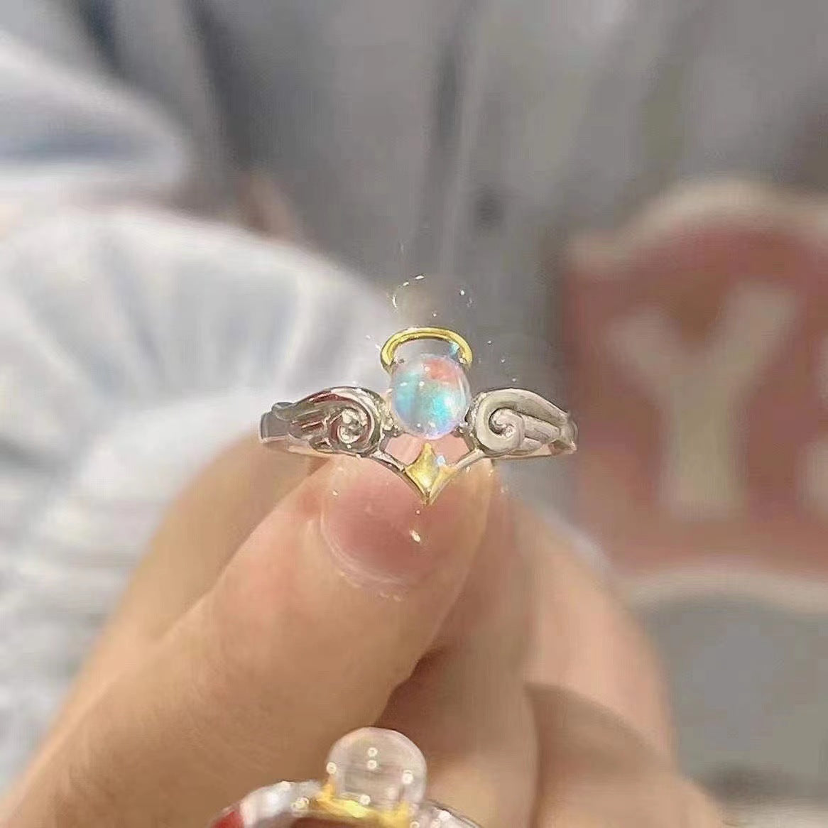 Angels Demons Couple Stylish Opening Adjustable For Boyfriends Girlfriends Ring