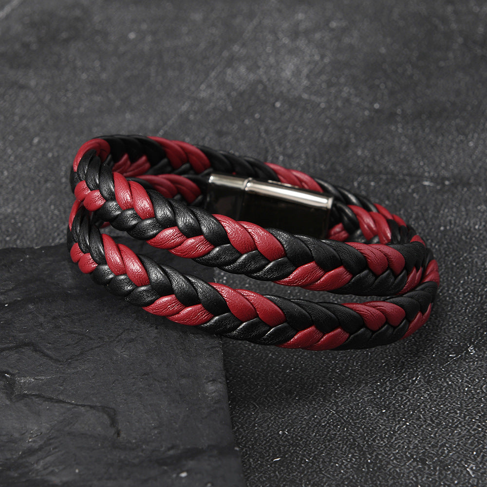 Women's & Men's Simple Fashion Couple Electroplated Steel Magnetic Bracelet