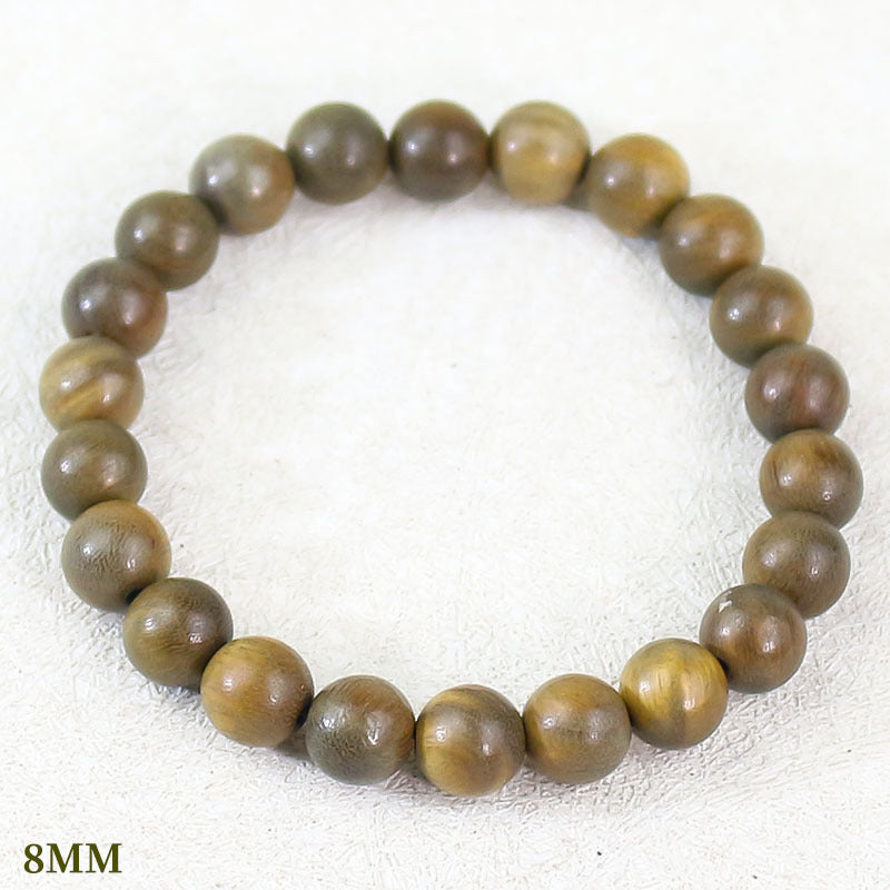 Women's & Men's Sandalwood Submerged Old Materials Beads Chinese Bracelet