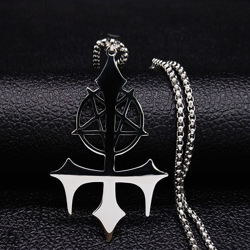 Star Symbol Fashion Gothic Cross Clavicle Chain Necklaces