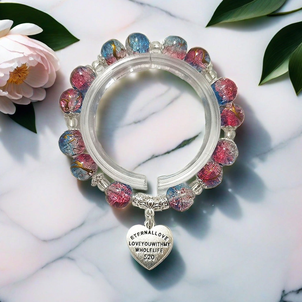 Fantasy Flower Glazed Female Gradient Contrast Bracelet