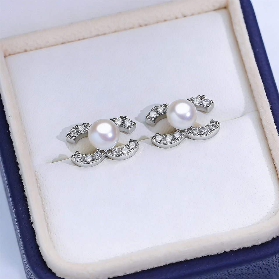 Pearl Ear Love High Sense Simple Temperament Stud Earrings