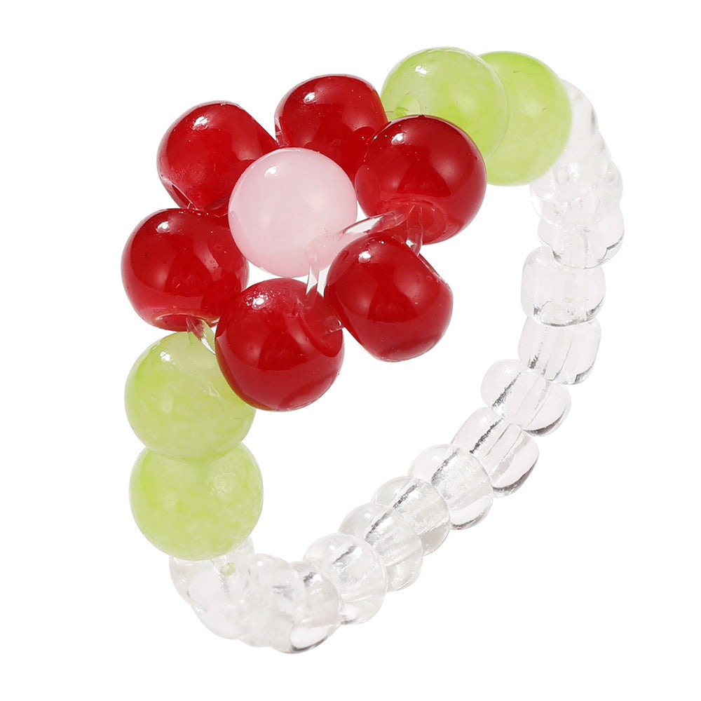 String Beads Stretch Candy Color Rice Rings