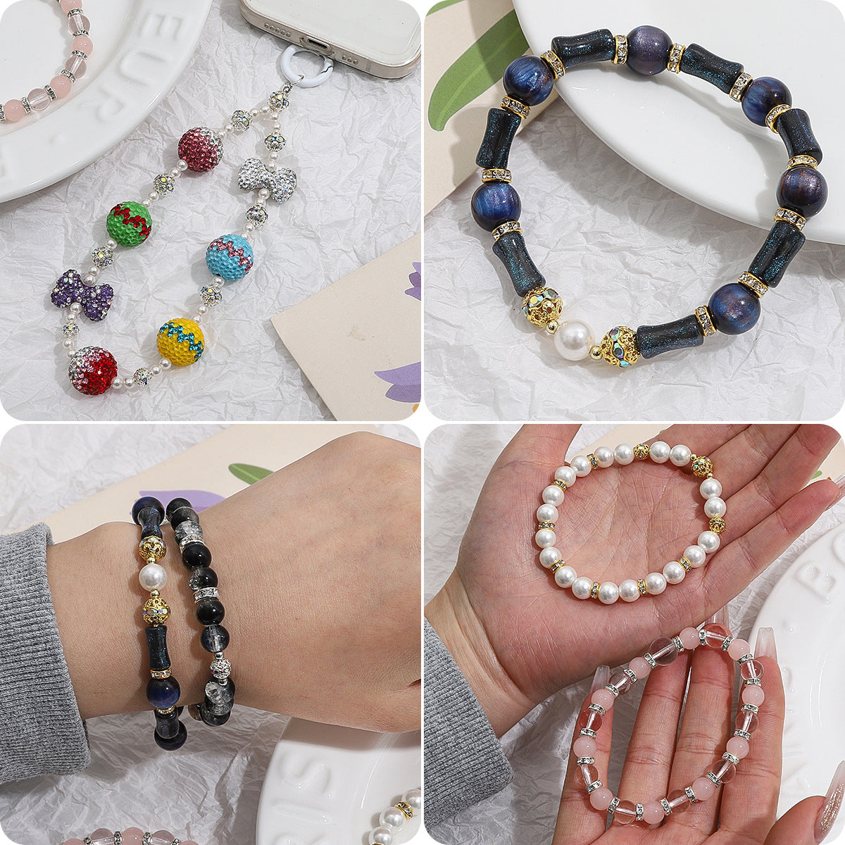 Versatile Hoop Floral Ball Separator Beads Jewelry Accessories