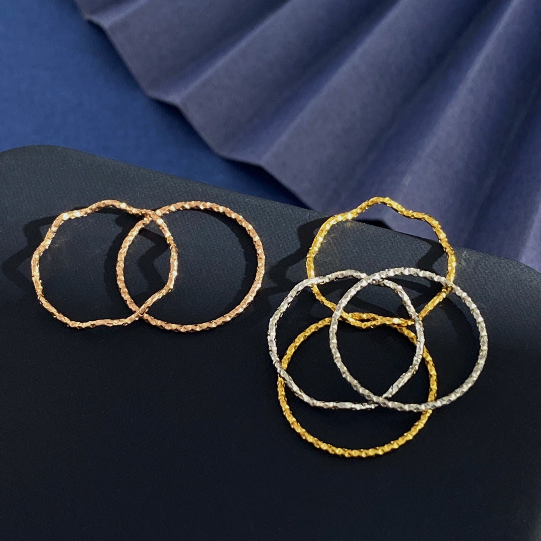 Shape Gold Sier Rose Golden Three Colors Casual Rings