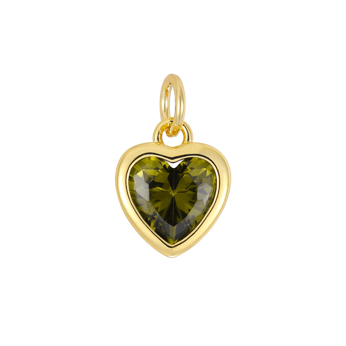 Love Gold Zircon Peach Heart Handmade High Pendants
