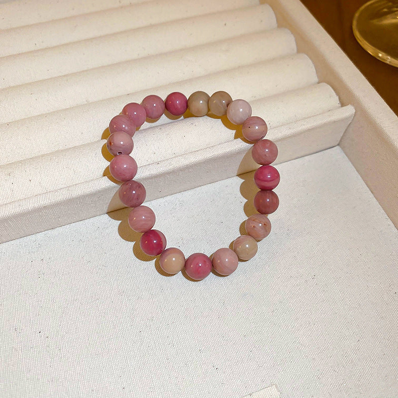 French Retro Smiley Face Bamboo Artificial Jade Personality Trendy Light Bracelets