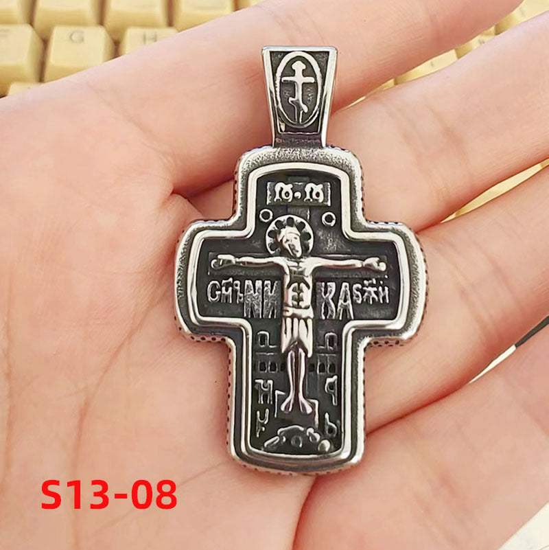 Men's Titanium Steel Suffering Cross Stainless Casting Pendants