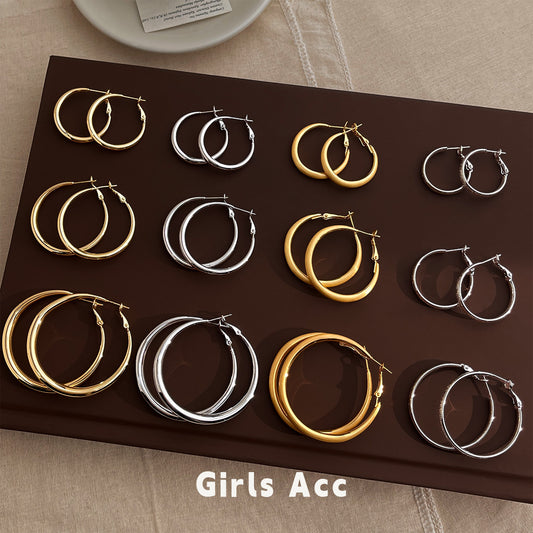 Women's Minimalist Exaggerated Big Ear Fashionable Temperament Personalized Cold Style Simple Earrings
