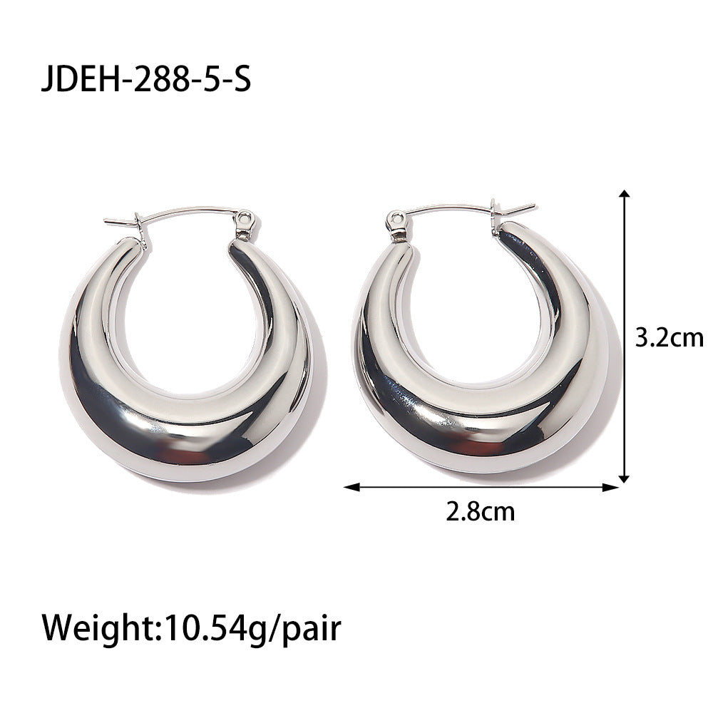 Women's Fashion Beautiful Circle Hollow High-grade Simple Earrings