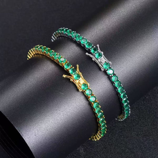 Zirconium Tennis Copper Inlaid Single Row Zircon Bracelet