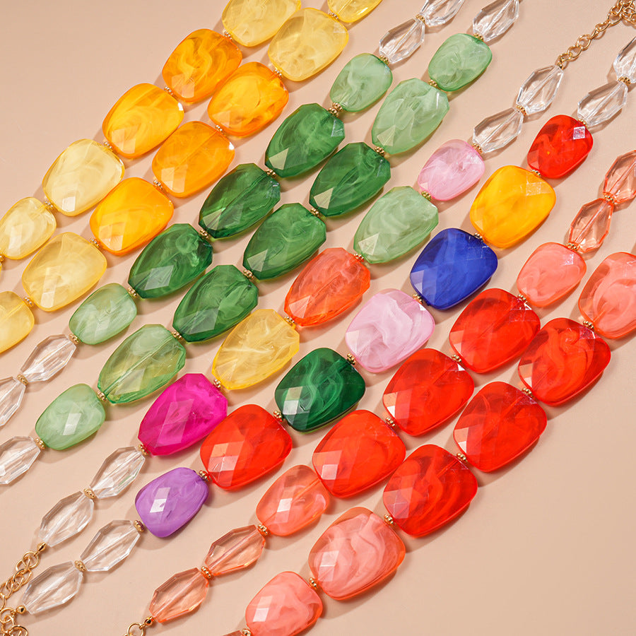 Women's Irregular Beaded Personalized Minority Seaside Vacation Necklaces