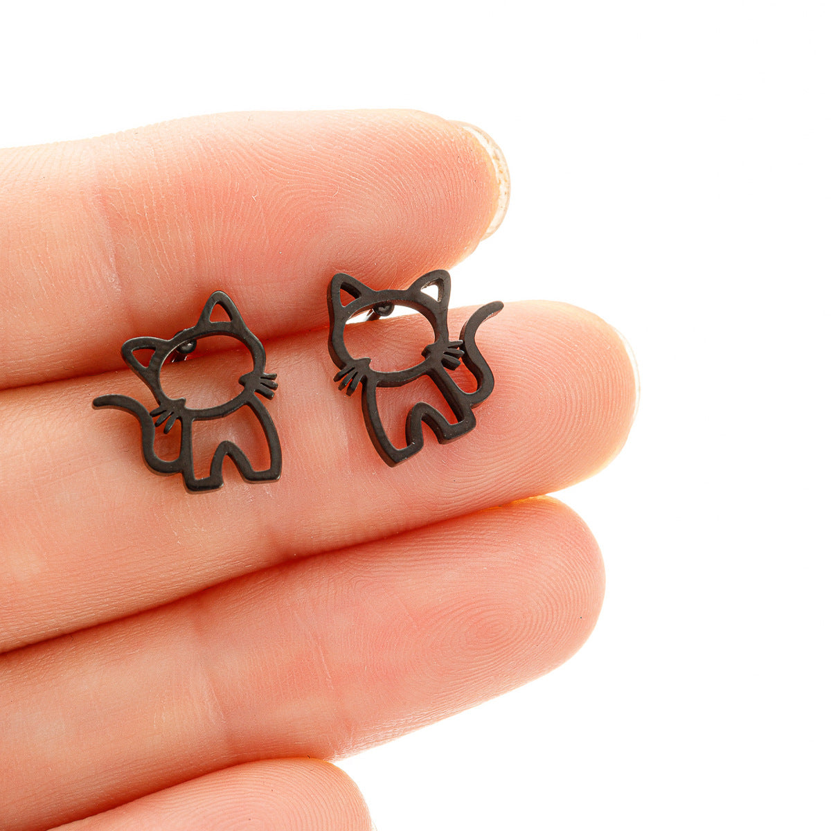 Cute Cartoon Kitty Sweet Simple Dopamine Earrings