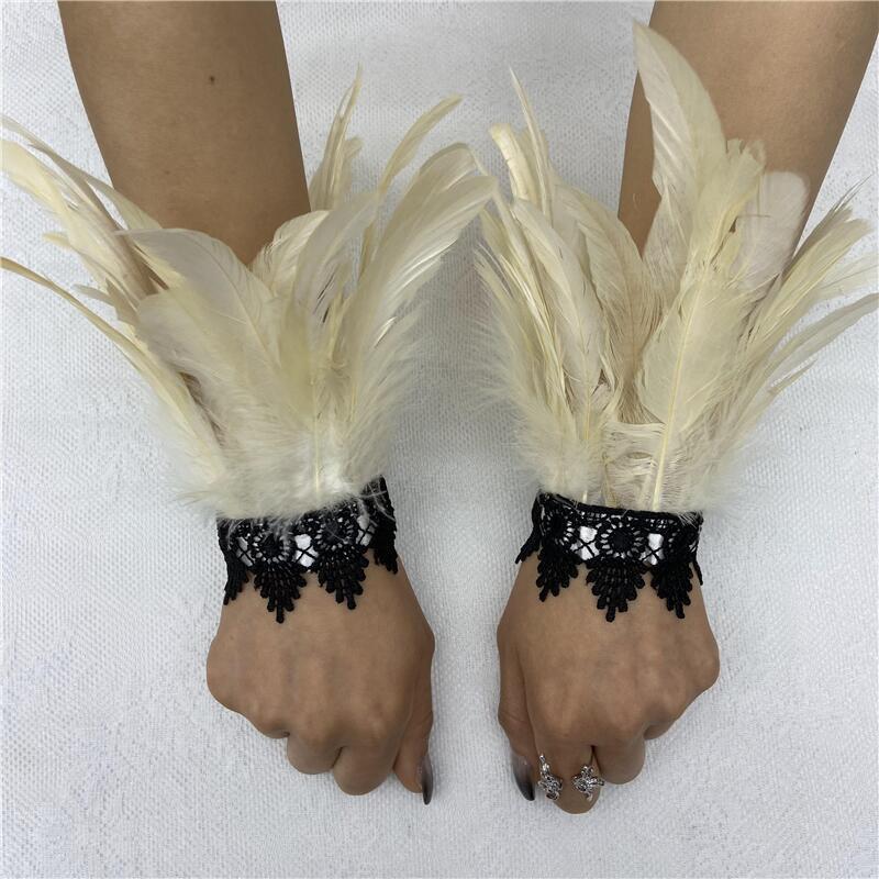 Feather Halloween Performance Ball Lace Wristband Bracelets
