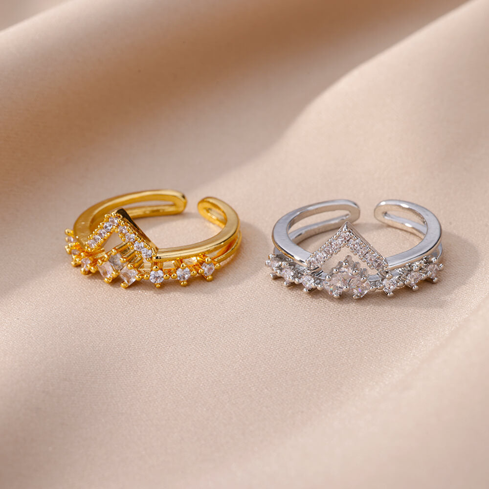 High Sense Niche Elegant Light Luxury Heart-shaped Index Finger Fashion Ring