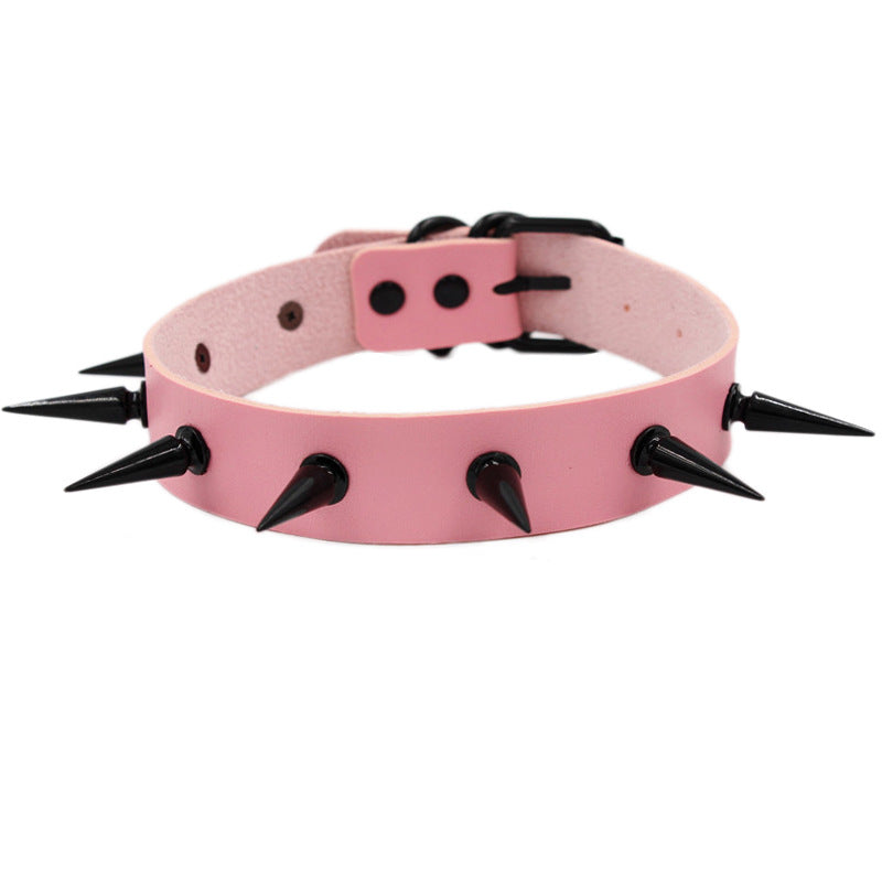 Exaggerated Spike Black Nail Collar Nightclub Punk Rivet Clavicle Necklaces