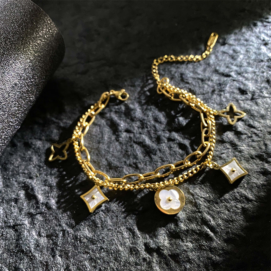 Roman Digital Clover Chain Special Trendy Bracelets