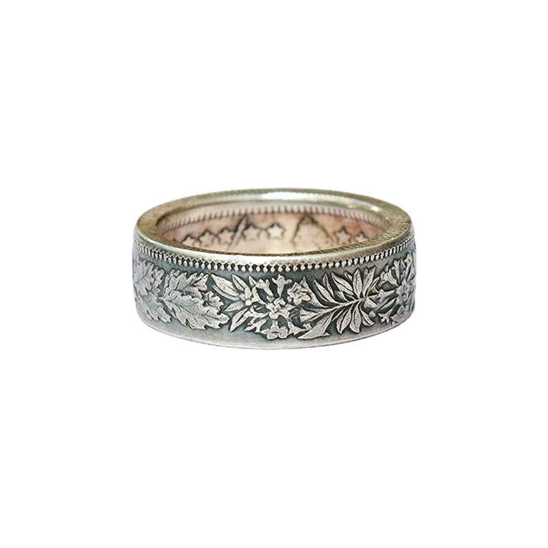 Edelweiss Pattern Thai Sier Alloy Couple Friend Rings