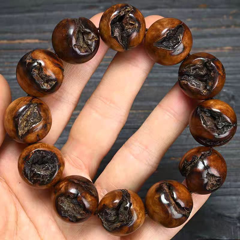Men's Lightning Strike Jujube Tree Lei Jiao Wood Pattern Bracelet