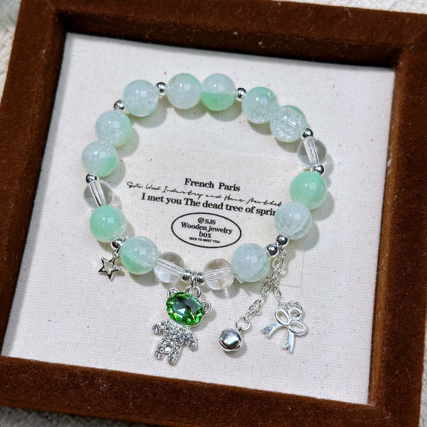 Little Bear Glaze Beaded Sweet Fresh Bell Cultural Bracelets