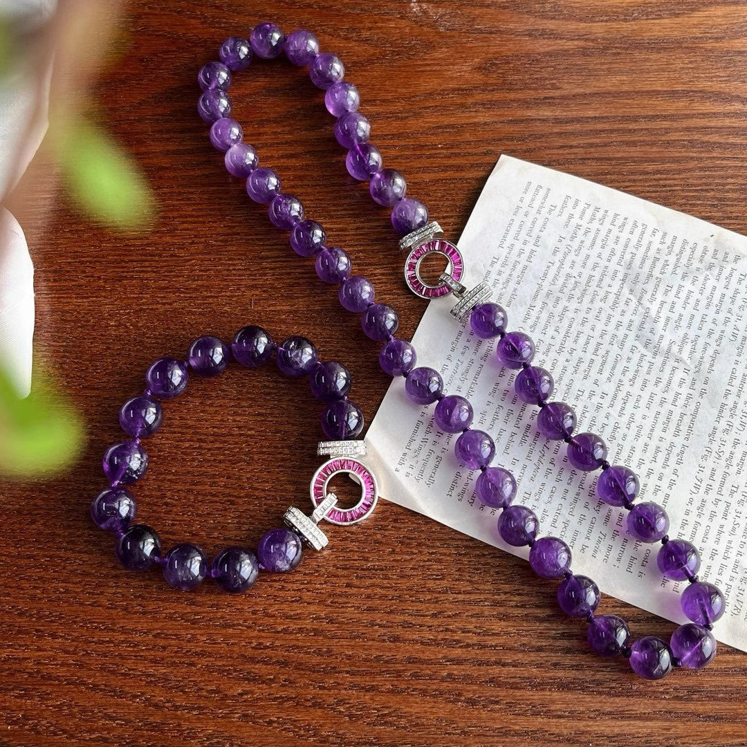 Left Right Boutique Royal Purple Natural Amethyst Knotted So Bracelets
