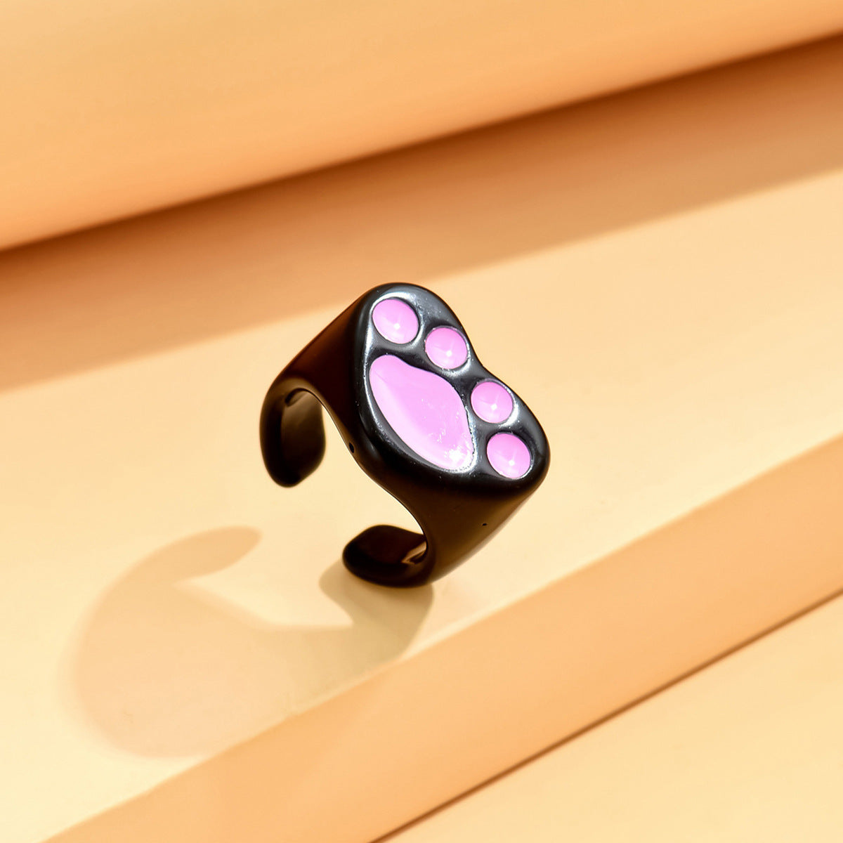 Monster Black Cat Female Dopamine Big Eyes Couple Little Finger Ring