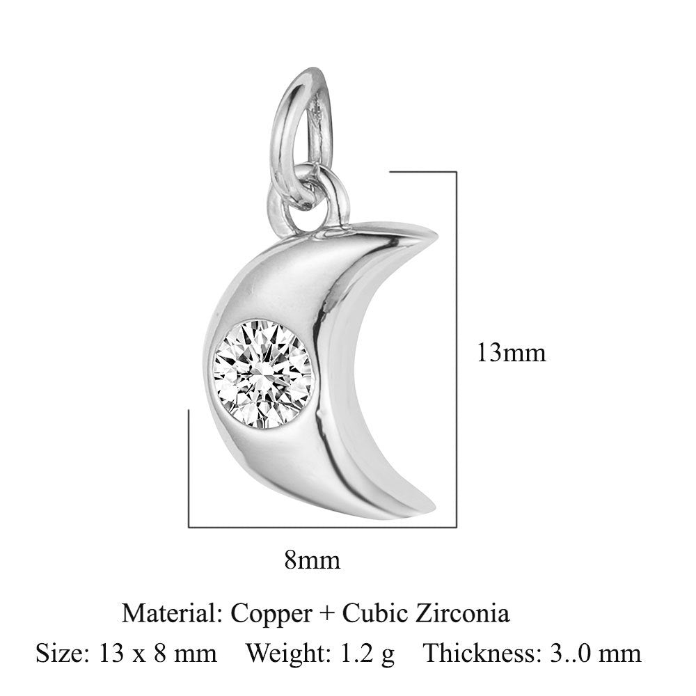 Elephant Eyes Copper Zircon Ornament Accessories Star Moon Pendants