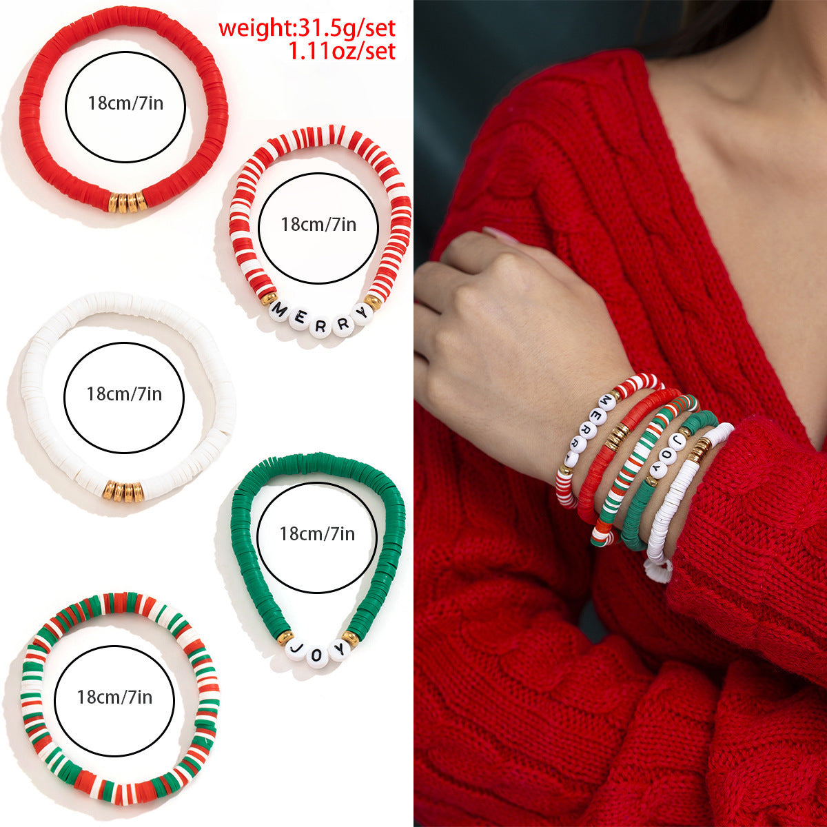 Women's Holiday Gift Santa Claus Suits Snowman Bracelet