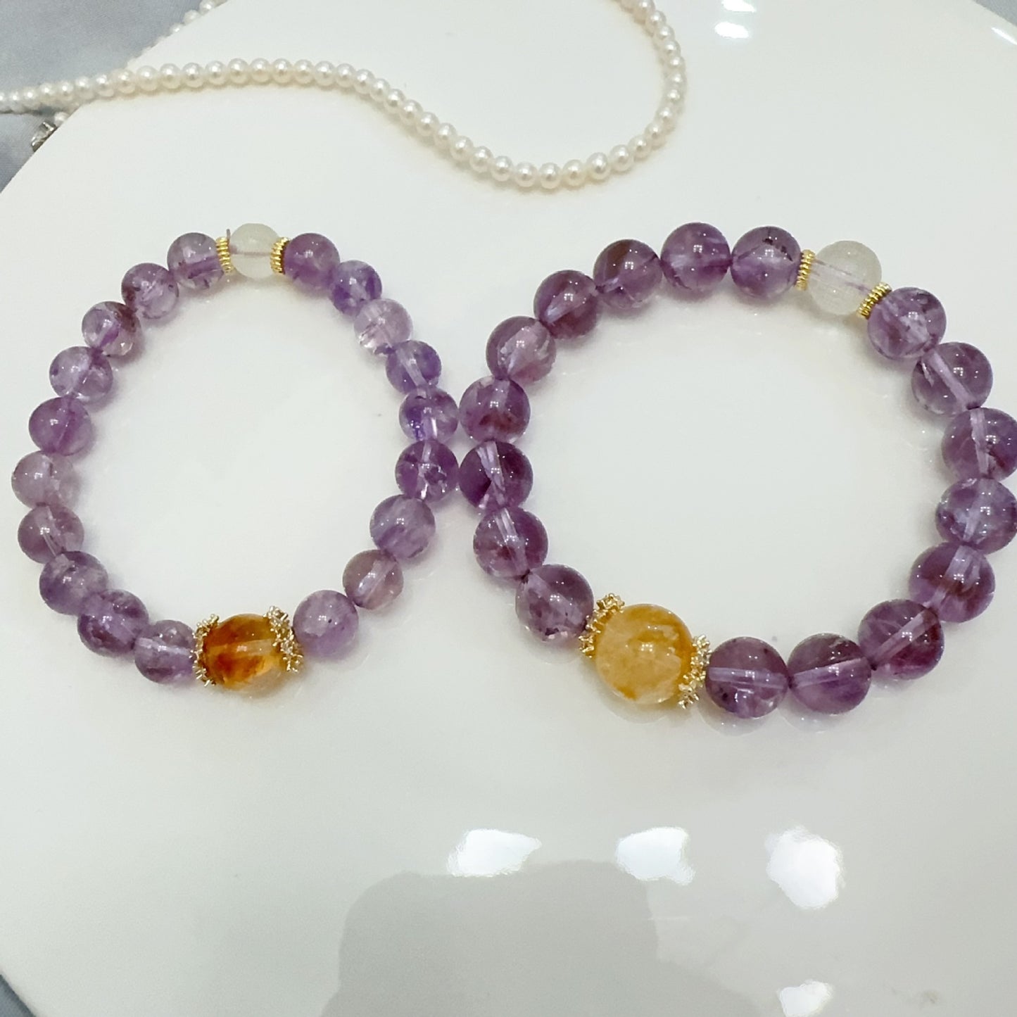 Sutra Amethyst Design Crafts Ethnic Temple Bracelets