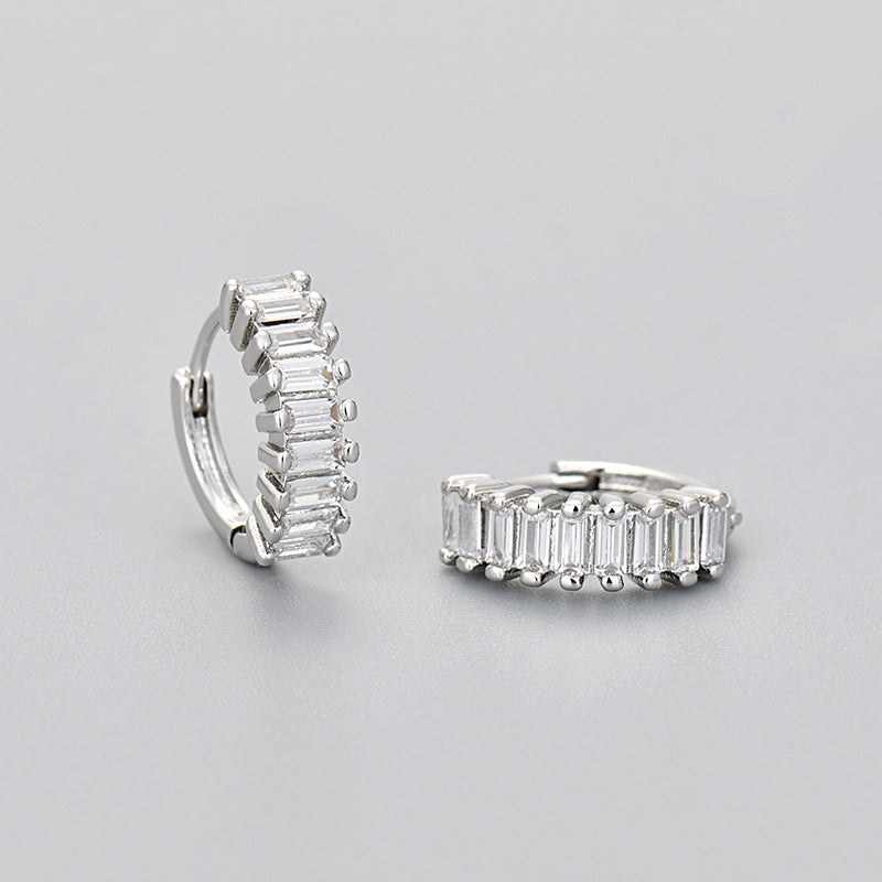 Rectangular Zircon Sweet Bohemian Affordable Luxury Earrings