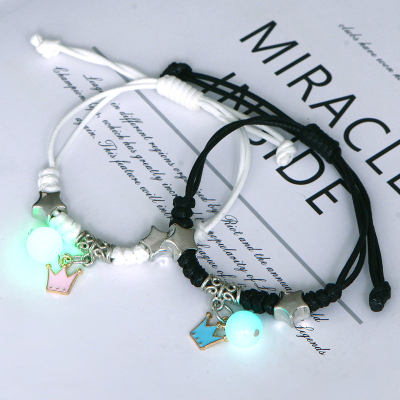 Women's & Men's Luminous Couple And Korean Simple Bunny Bracelets