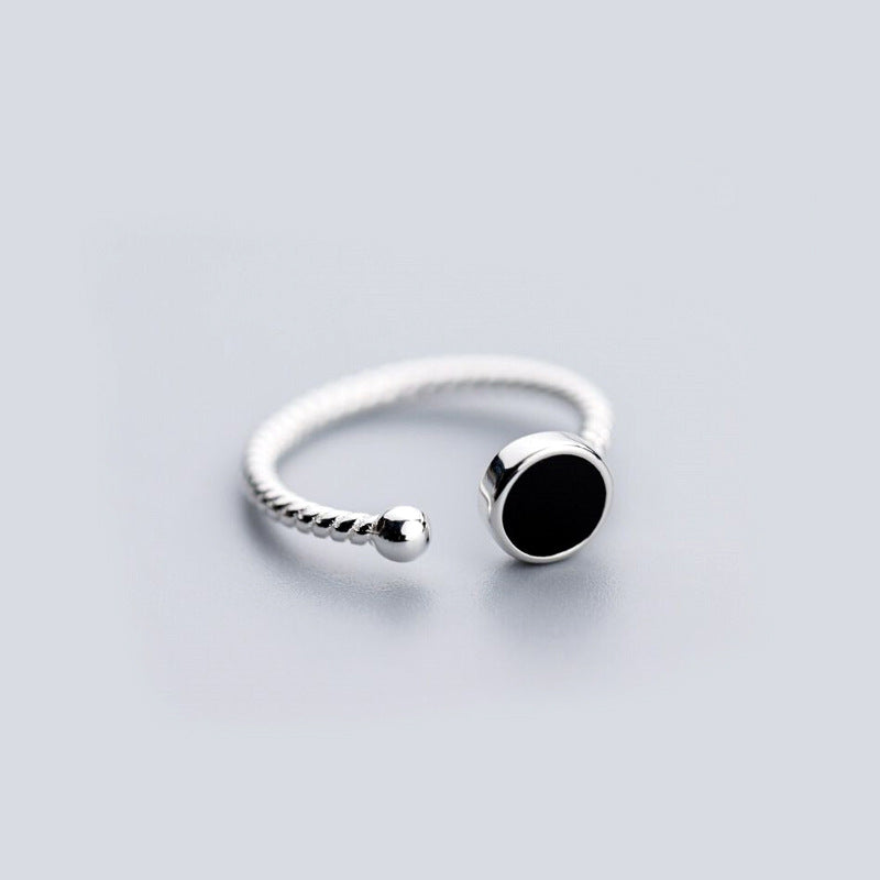 Fashion Geometry Pattern Square Round Smooth Opening Male Rings