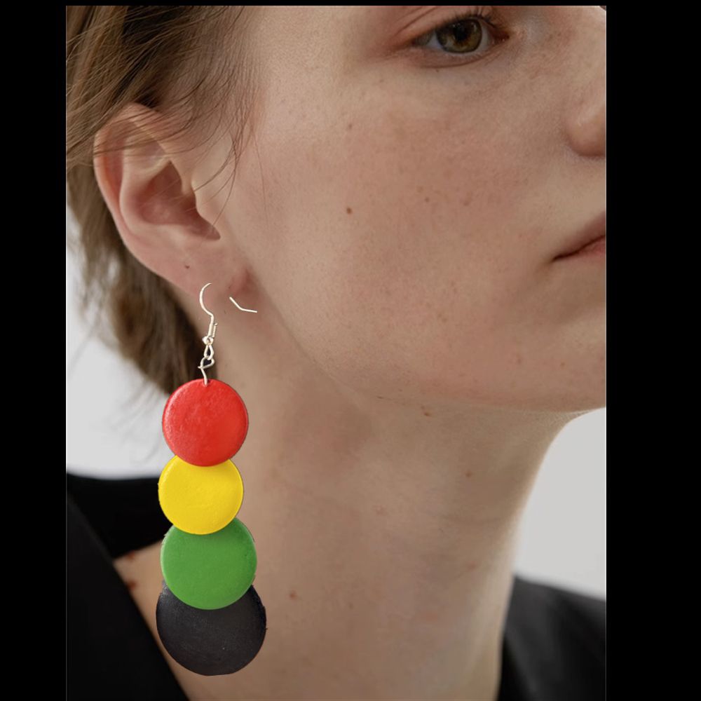 Round Ethnic Style Retro Dangle African Earrings