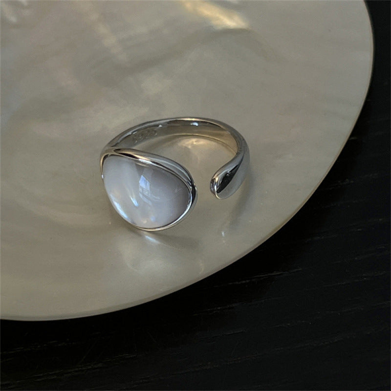 Women's Sier Simple Light Luxury High-grade Index Finger Open Rings