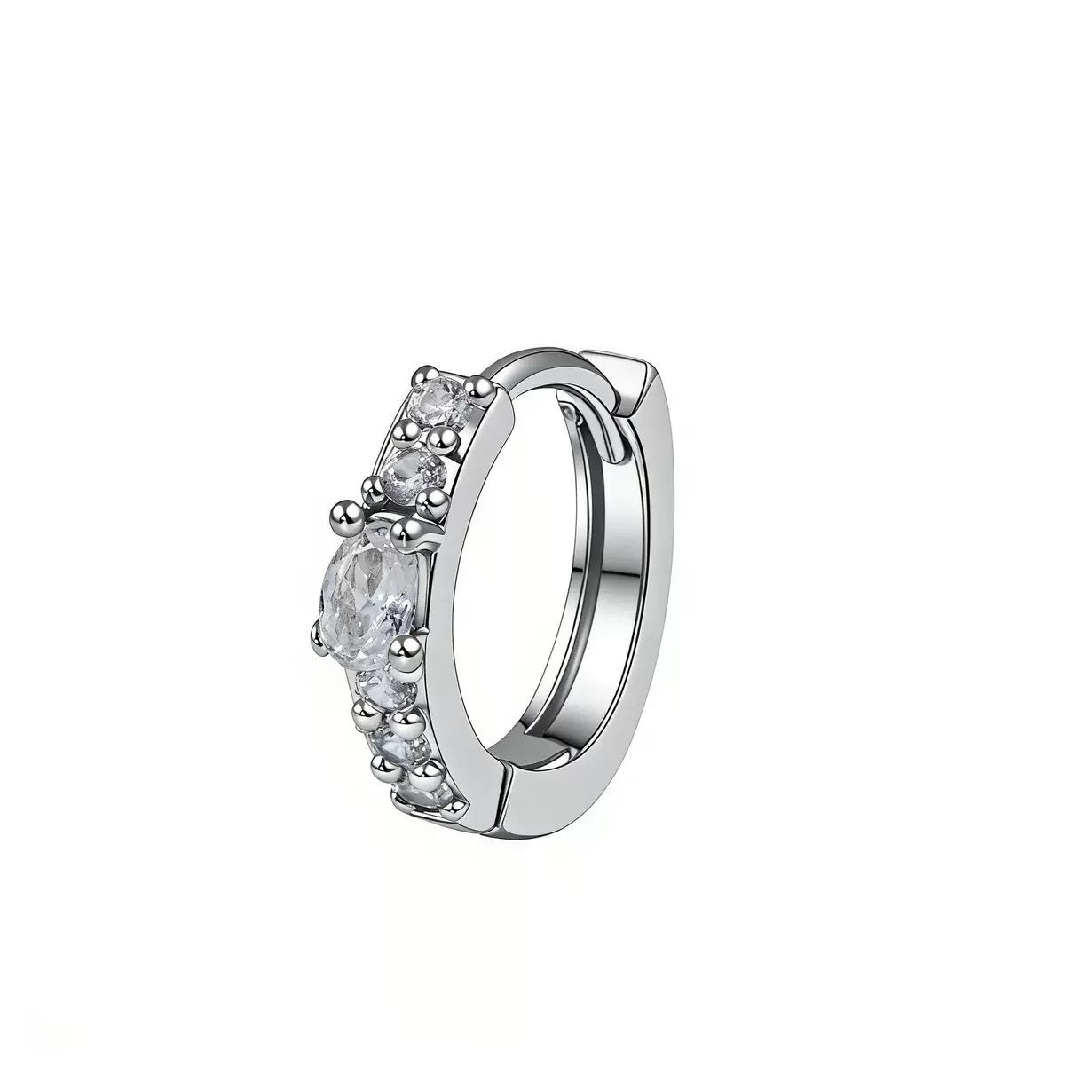 Women's Light Luxury Geometric Flash Clip Simple Fashion Exquisite Inlaid Rings