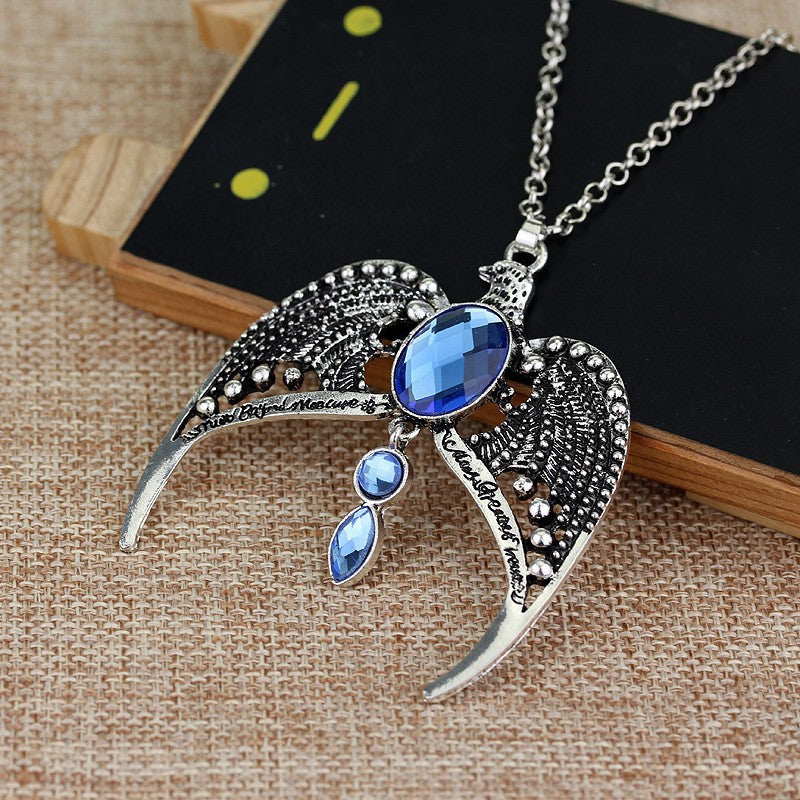 Television Magic Academy Chateau Death Creative Flying Bird Necklace