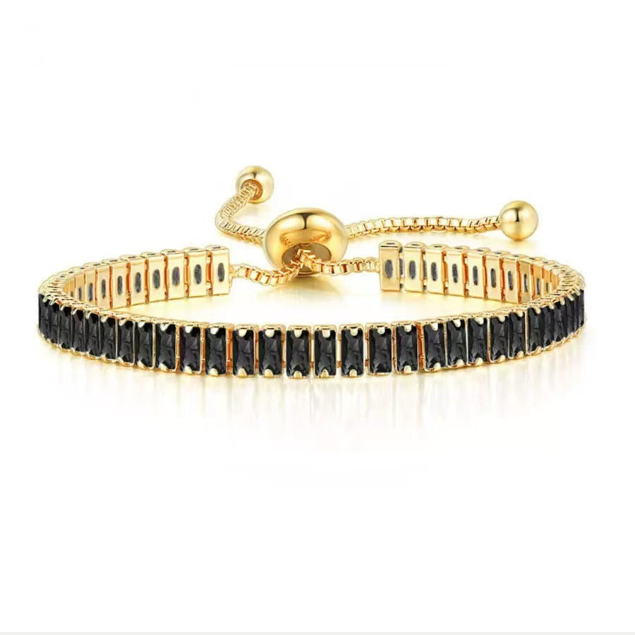 Women's & Men's Hip Hop Diamond Black Zircon Tennis Bracelets