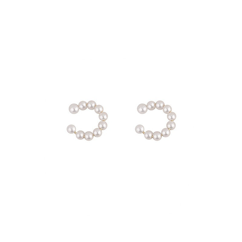 Women's Pearl Type Ear Clip Simple Elegant Summer Cold Earrings