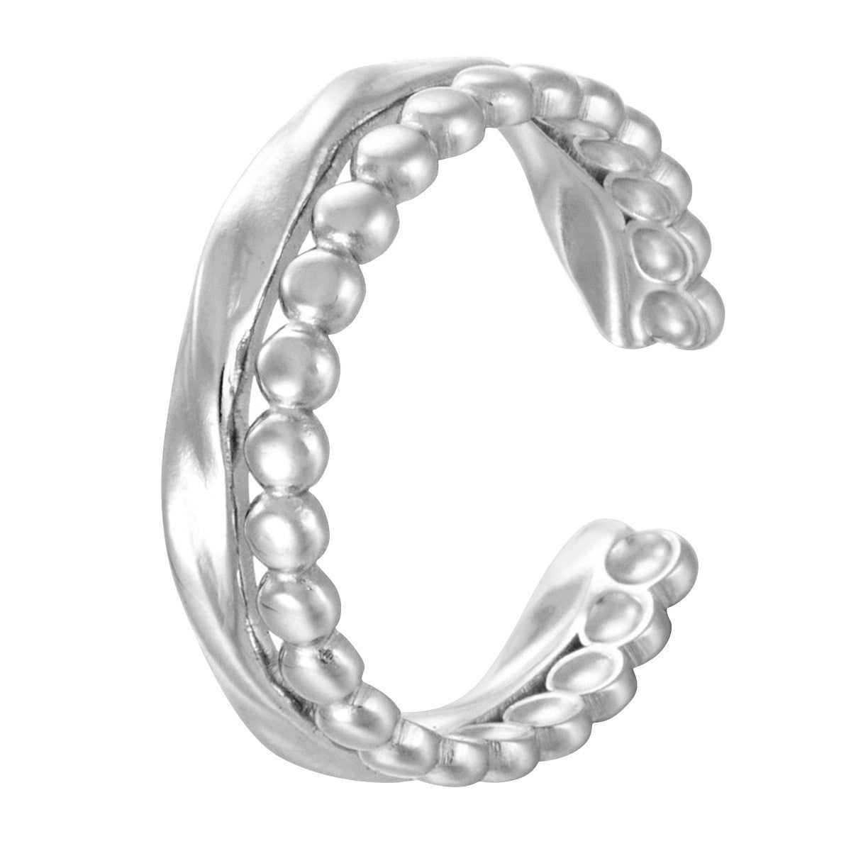 Stainless Steel Irregular Line Love Heart-shaped High-grade Ring