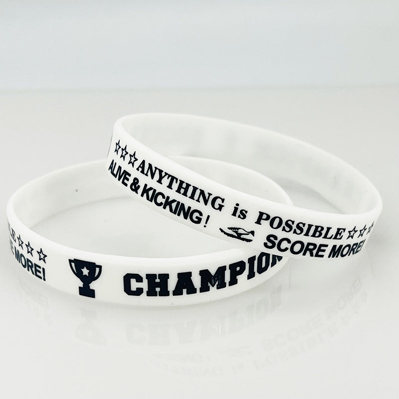 Football Silicone Sports Party Rubber Wrist Band Group Competition Fans Bracelet