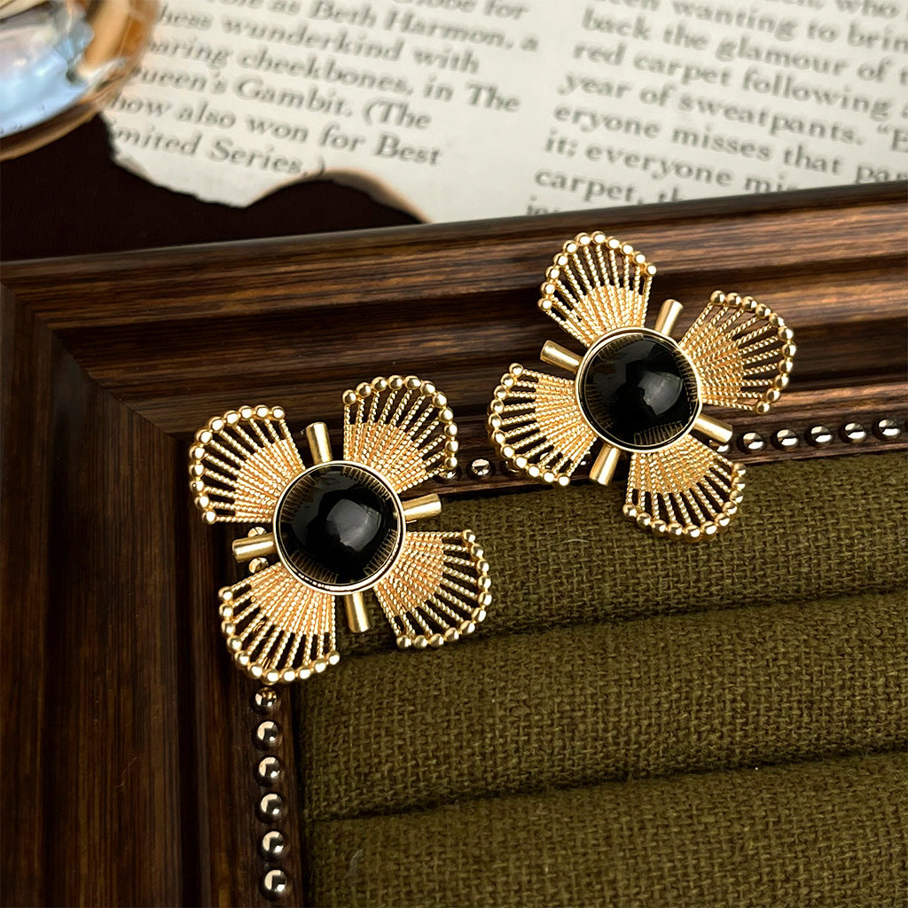 Flower Sier Needle Affordable Luxury Style Zircon Rings