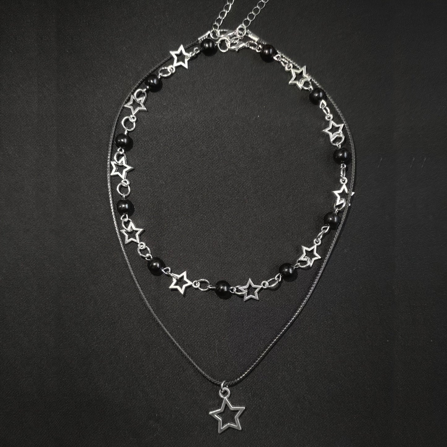 Fashion Punk Hollow Pentagram Bohemian Style High-grade Temperament Ball Necklaces