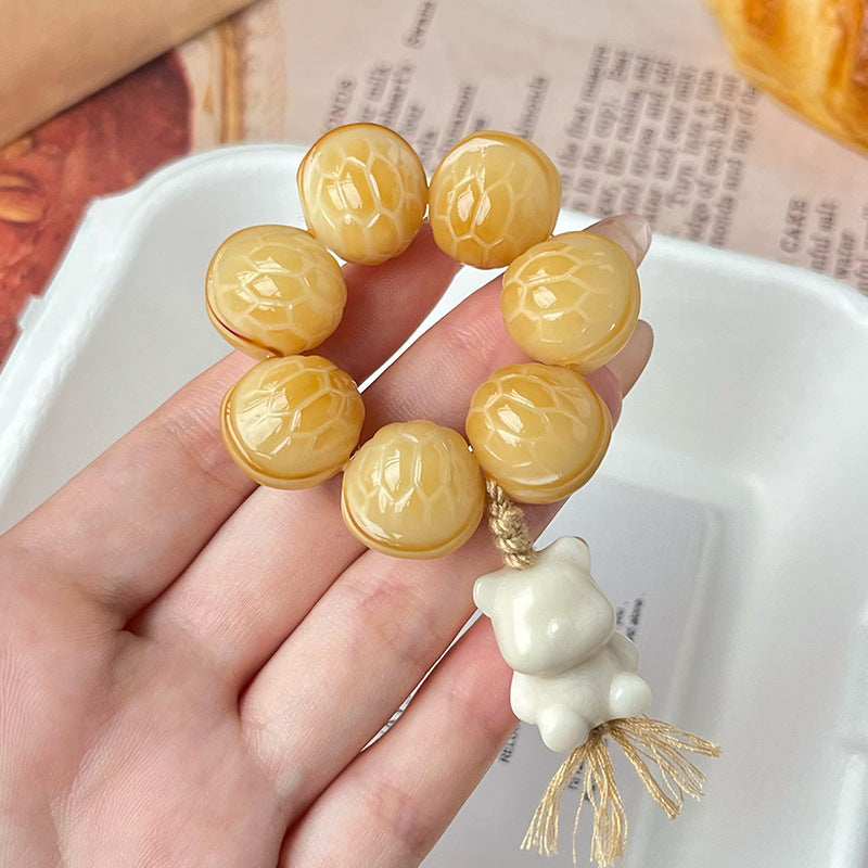 Bodhi Pliable Temperament Carved Plate Playing Fingertip Hand Toy Decompression Bracelet