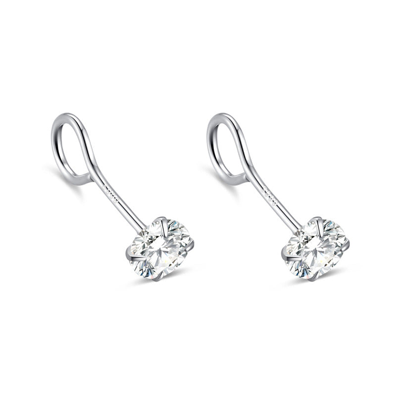 Sterling Sier Zircon Hook Female Affordable Earrings