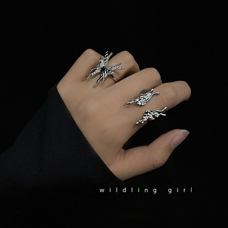 Female Retro Fashion High-key Dignified Opening Ring