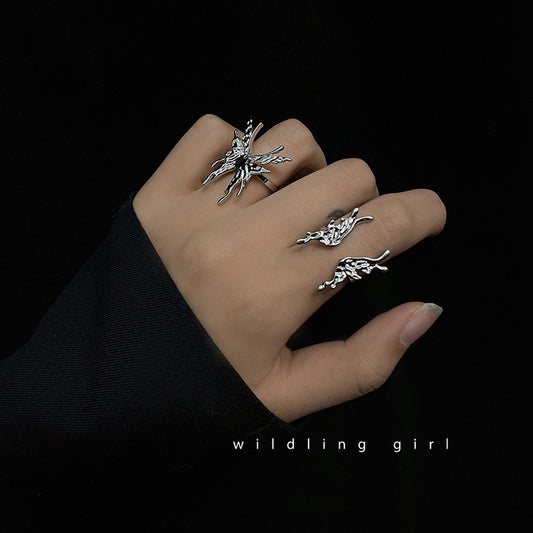 Female Retro Fashion High-key Dignified Opening Ring