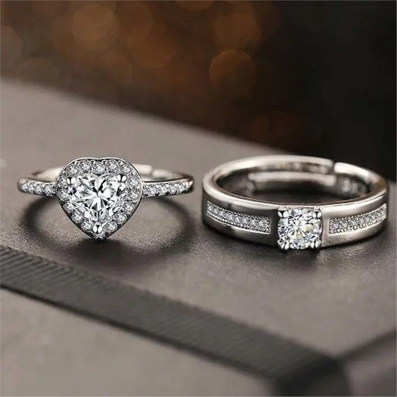 Couple Wedding Simulation Diamond Live Mouth Proposal Fake Rings