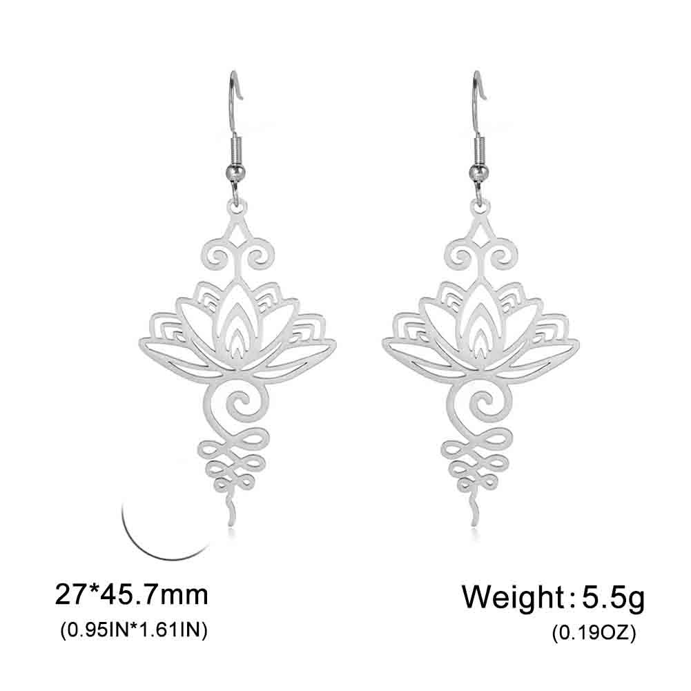 Cut Stainless Steel Lotus Ethnic Han Elements Personality Necklace