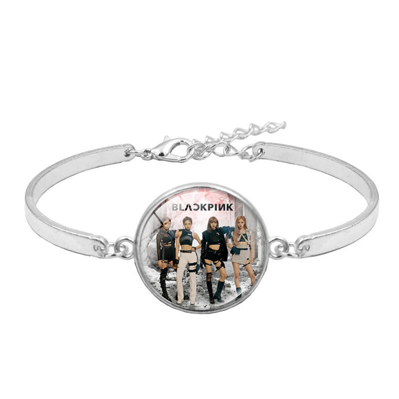 Female Star Combination Peripheral Pink Black Birthday Bracelet