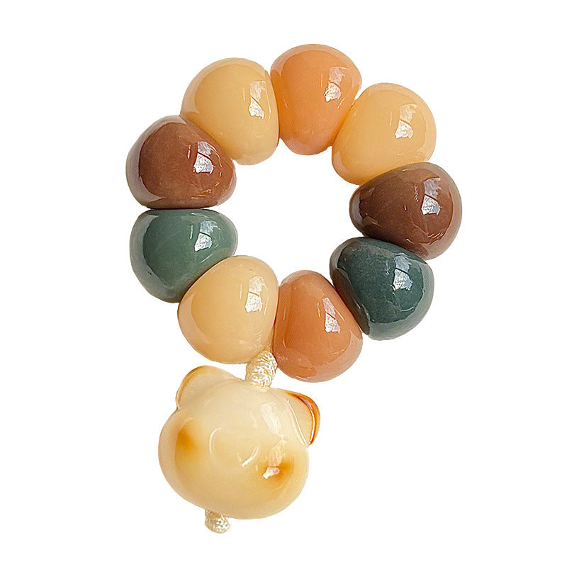Garlic Cloves Large Intestine Bodhi Hand Toy Pliable Temperament Crafts Bracelet